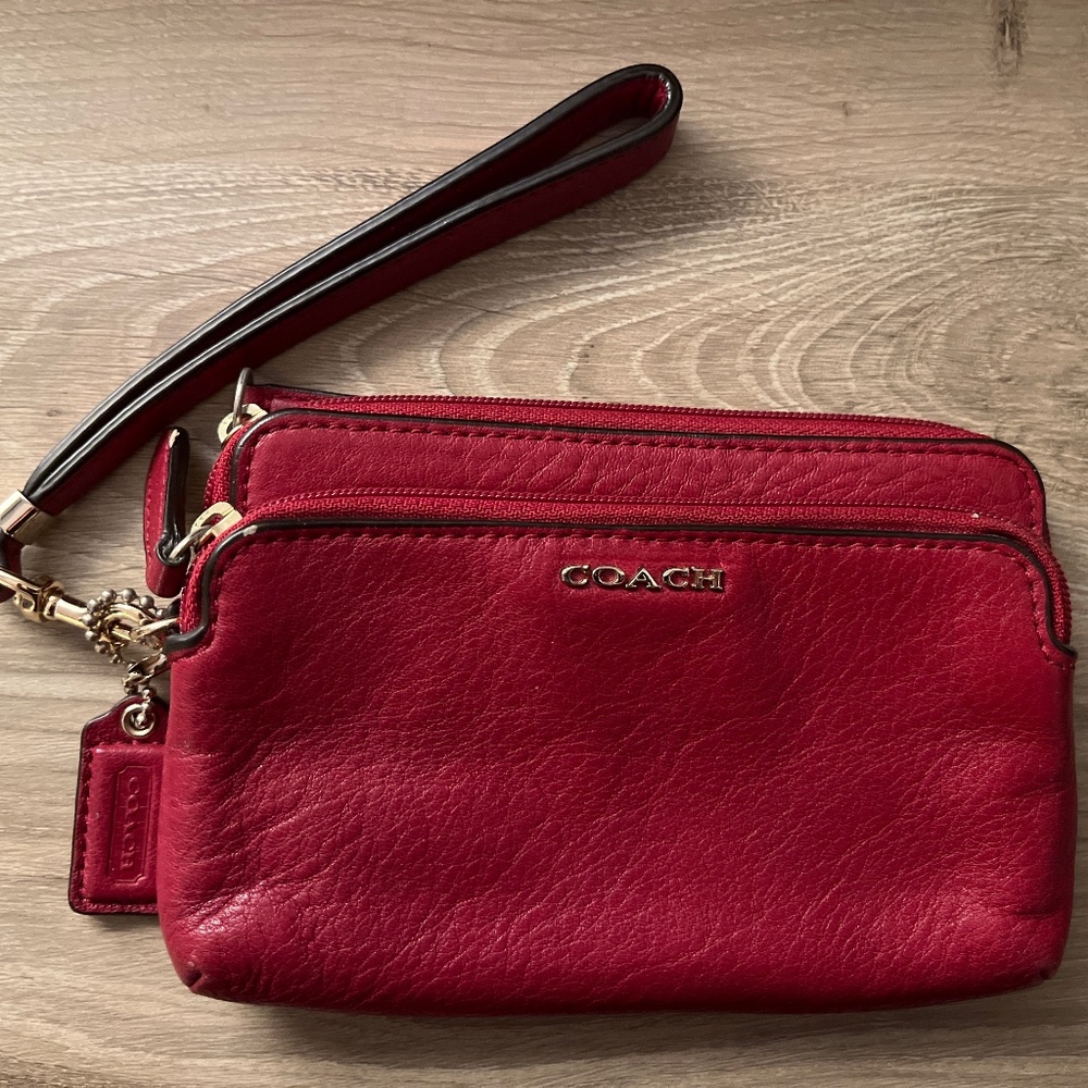Coach Wristlet - Red, Excellent Condition